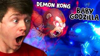 Reacting to BABY GODZILLA vs BABY DEMON KONG!