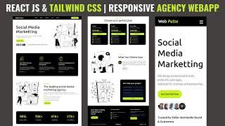REACT JS & TAILWIND CSS Professional Responsive DIGITAL AGENCY WEBSITE | React Tailwind Project 