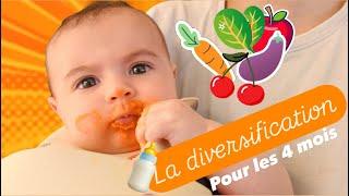 DIVERSIFICATION bébé de 4 mois 