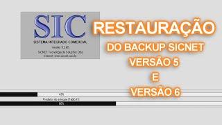 Como fazer a restauração do sicnet - sistema integrado comercial - sicweb