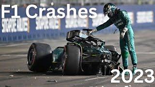 F1 CRASHES 2023 and their Damage Level