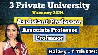 Assistant Professor Vacancy 2024