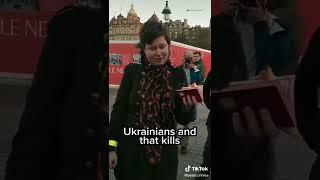 Russian lady burning her passport #shorts #warzone #ukraine