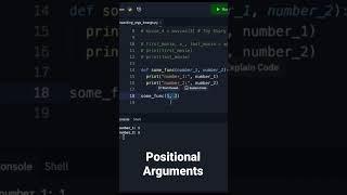 What are Positional Arguments?