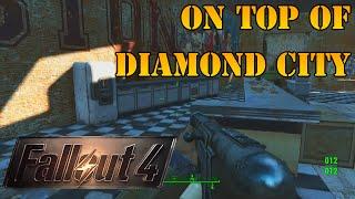 Fallout 4 - On Top of Diamond City EASTER EGG + Loot Room!