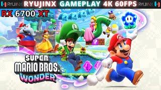 Super Mario Bros Wonder PC 4K 60 FPS Gameplay Test | Ryujinx Nintendo Switch Emulator | RX 6700 XT