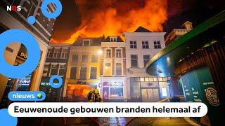 Grote brand in Arnhem: nog niet geblust en instortings-gevaar