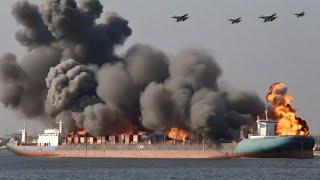 Today!June 28,Russia brutally blew up 2 Ukrainian cargo ships full of ammunition in the black sea.