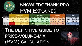 Part I - The Definitive Guide to Price Volume Mix (PVM) Calculation in Power BI -Theory