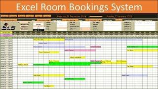 Excel Room Bookings Calendar