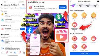 Reels Streaks Challenge Facebook | Ads on Reels Unlock | Ads on Reels Enable | Level Content Reels