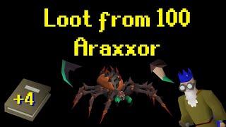 Loot from 100 Araxxor! (Spooned?)