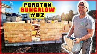 HAUS MAUERN mit MÖRTELSCHLITTEN | POROTON BUNGALOW BAU-TAGEBUCH #02 | Home Build Solution