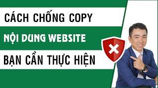 Hướng dẫn chống Copy nội dung Website WordPress | WP Content Copy Protection