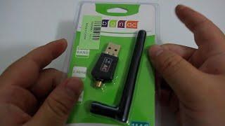 802 11ac AC600 USB WiFi Wireless Adapter Dongle WPS 5GHz Dual Band 5dBi Antenna Unboxing