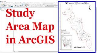 Study Area Map Making | Layout view | Export map in ArcGIS #arcgis #arcgistutorial #gismapping