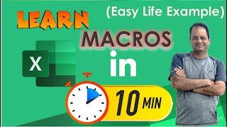 Learn Macros in 10 Minutes ( Easy Life example)  ! #exceltutorial #excellifehacks