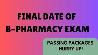 Final Date Of B-Pharmacy Exam|RGUHS UNIVERSITY|M-Pharmacy|Pharm-D|