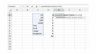 How to Count the Number of Characters in Microsoft Excel