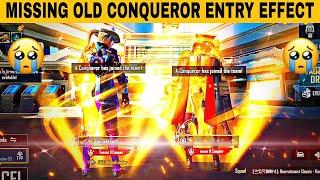 MISSING OLD CONQUEROR ENTRY EFFECT  | PUBG CONQUEROR ENTRY | BGMI 