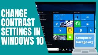 How to change or turn off High contrast setting windows 10