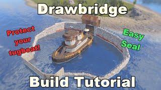 Rust | INSANE STRATEGY TO PROTECT YOUR TUGBOAT | Drawbridge Build Tutorial