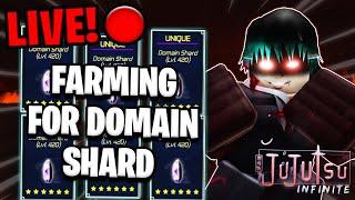  LIVE FARMING FOR DOMAIN SHARD | Jujutsu Infinite