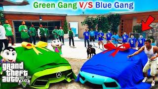 GTA 5:Shinchan Green Gang VS Franklin Blue Gang Biggest Challenge in gtav...!