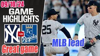 New York Yankees vs Kansas City Royals [FULL GAME] Highlights Sep 10, 2024 | MLB Highlights