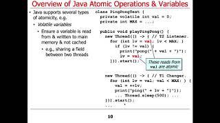 Overview of Java Atomic Operations and Variables