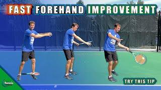 SIMPLE Tip For FAST Forehand IMPROVEMENT | TENNIS LESSON