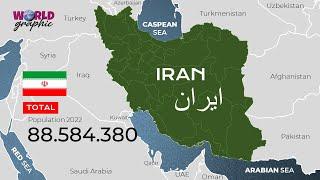 İran Map, Regions, Provinces, Population