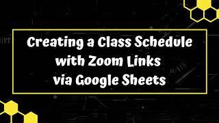 ELIZA: Inserting a Zoom Link in Google Sheets and Embedding a File