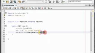 JAVA Swing Tutorial 2 - Creating a new Frame ( window )