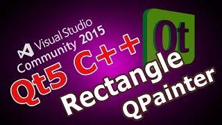Qt5 C++ Drawing Rectangle (QPainter, QPen, QBrush) In Qt #25
