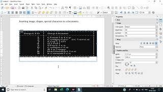 Inserting Image, Shapes and Special Characters in Writer | LibraOffice Writer