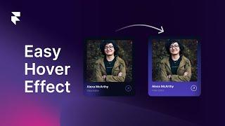 Easy Card Hover Effect | Beginner FRAMER Tutorial