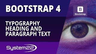Bootstrap 4 Basics Typography Heading And Paragraph Text