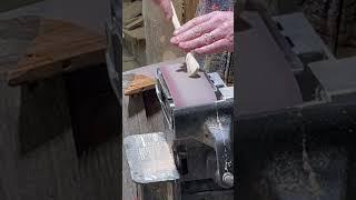 Spoon Sanding #upthehill #wood #maple #woodenspoon #woodworking #grit #sawdust