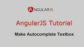 AngularJS Tutorial - Make Autocomplete Textbox