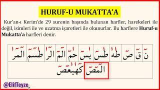 Tecvidli Kur'an Öğren 22 - Huruf-u Mukatta'a @ElifTeyze