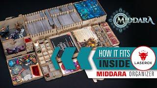 How it Fits inside? - Middara: Unintentional Malum Act 1 board game | Middara Organizer