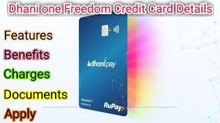 Dhani One Freedom Credit Card Details in hindi. Dhani One Freedom Credit Card Features and Benefits.