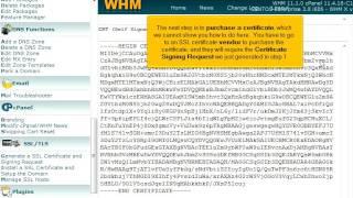 Generating and installing SSL certificates in WHM