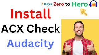 How to Install ACX check plugin in Audacity