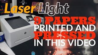 Testing 9 Laser Light transfer papers with one of the cheapest desktop printer! The HP M254DW