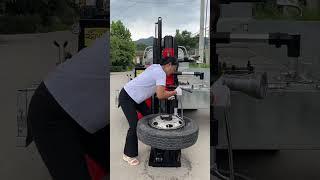 Truck Puncture Tire Replacement Outdoor Rescue!