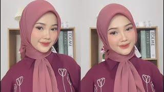 Tutorial Hijab SEGI EMPAT Polly Cotton  #segiempat #hijab #tutorial