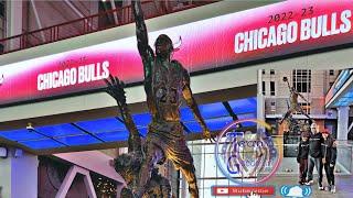 Michael Jordan's statue in the United Center| What's inside Madhouse team store By TEAM GOODMAN