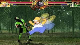 NICK54222 MUGEN: Homer Simpson VS Reptile MK2